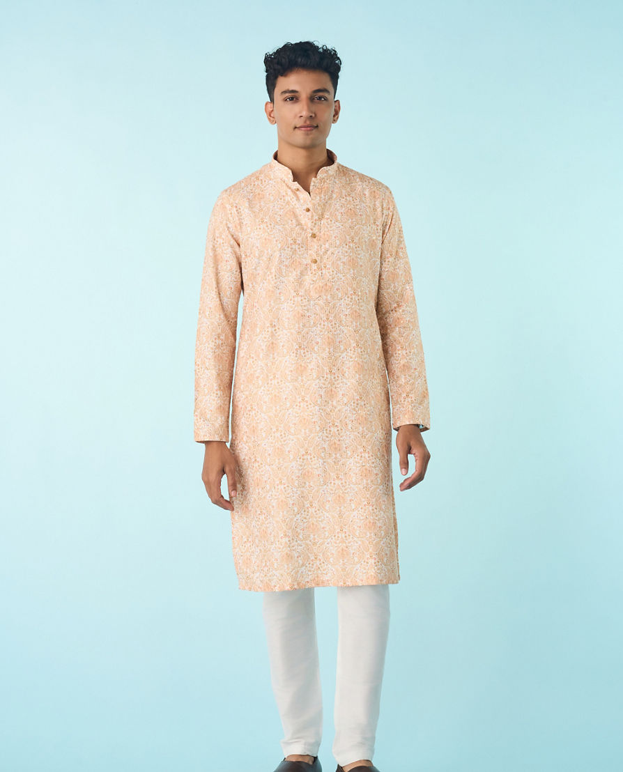 Diwas Men Sunlit Yellow Majesty Kurta Pajama