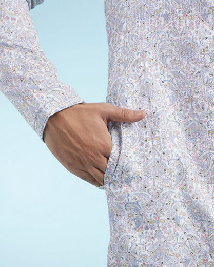 Diwas Men Grey Elegance Kurta