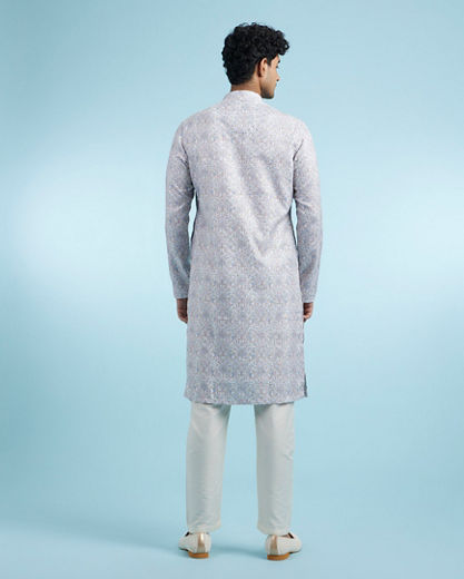Diwas Men Grey Elegance Kurta