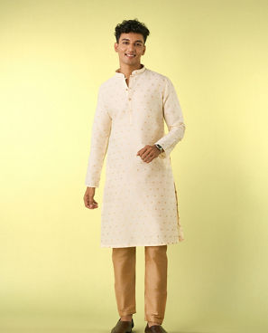 Diwas Men Cream Dream Elegance Kurta Pajama