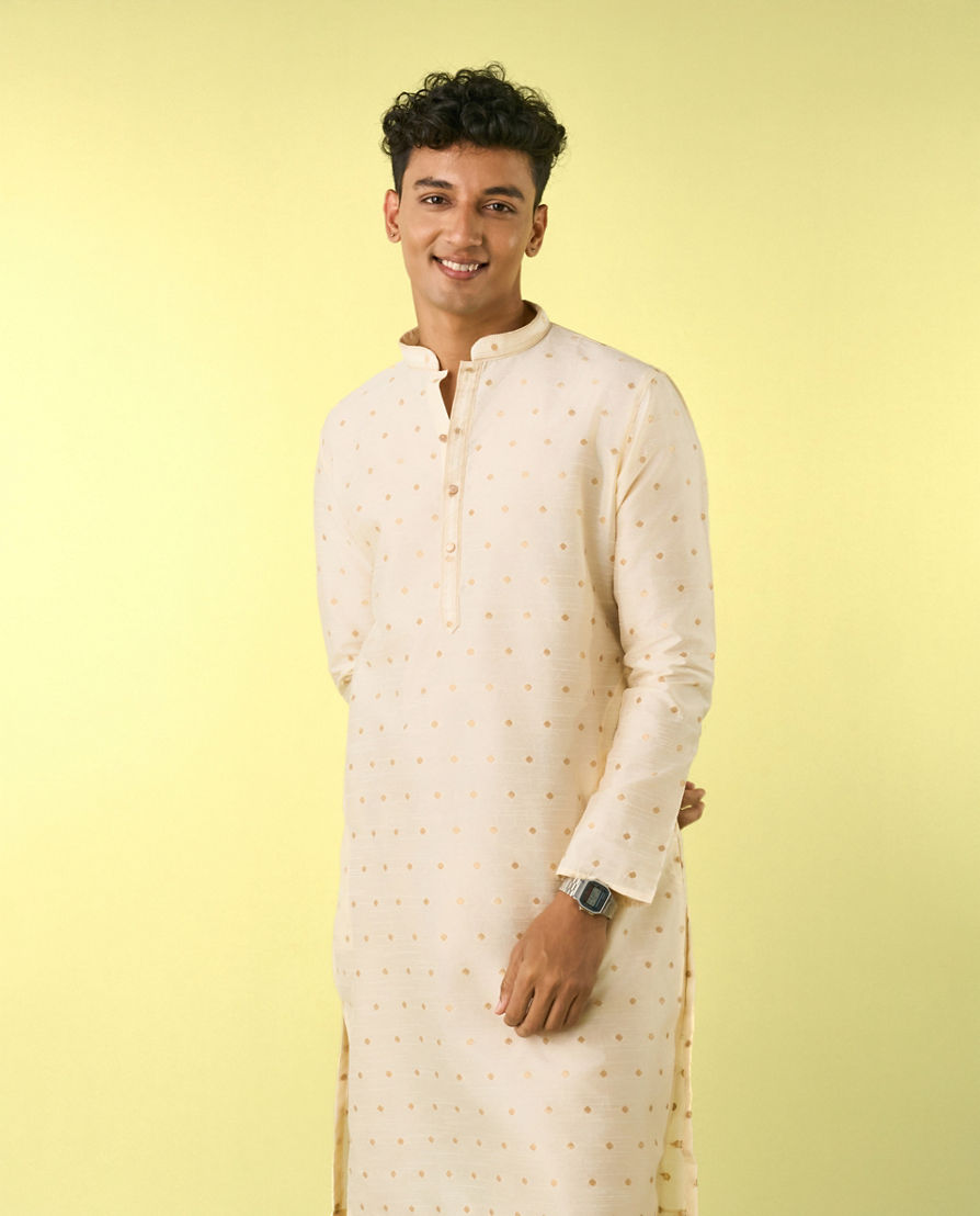 Diwas Men Cream Dream Elegance Kurta Pajama
