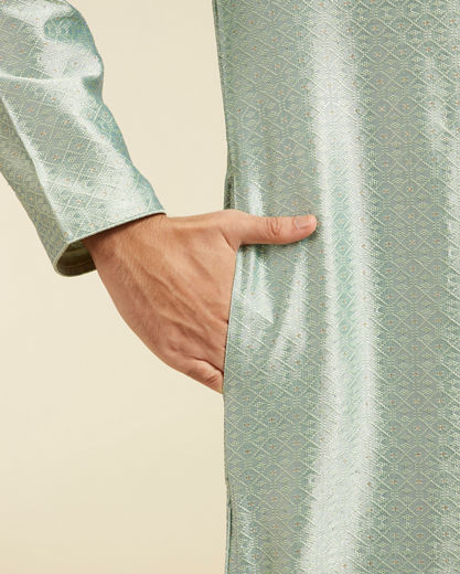 Diwas Men Enchanting Light Mid Green Kurta