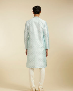 Diwas Men Glistening Light Blue Kurta