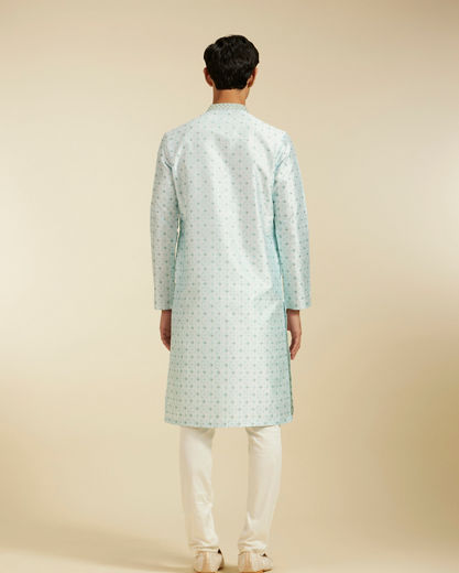 Diwas Men Glistening Light Blue Kurta