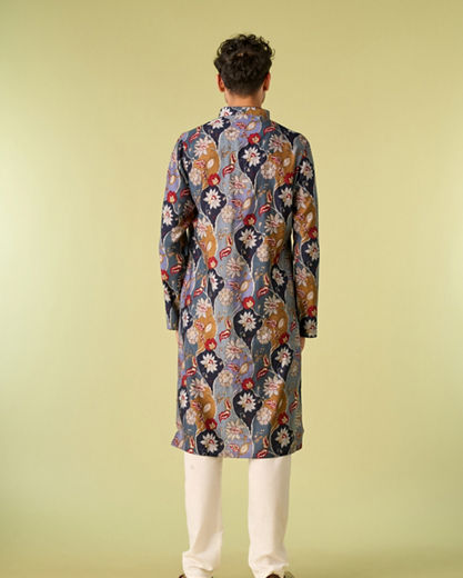 Diwas Men Elegance Enrich Grey Kurta