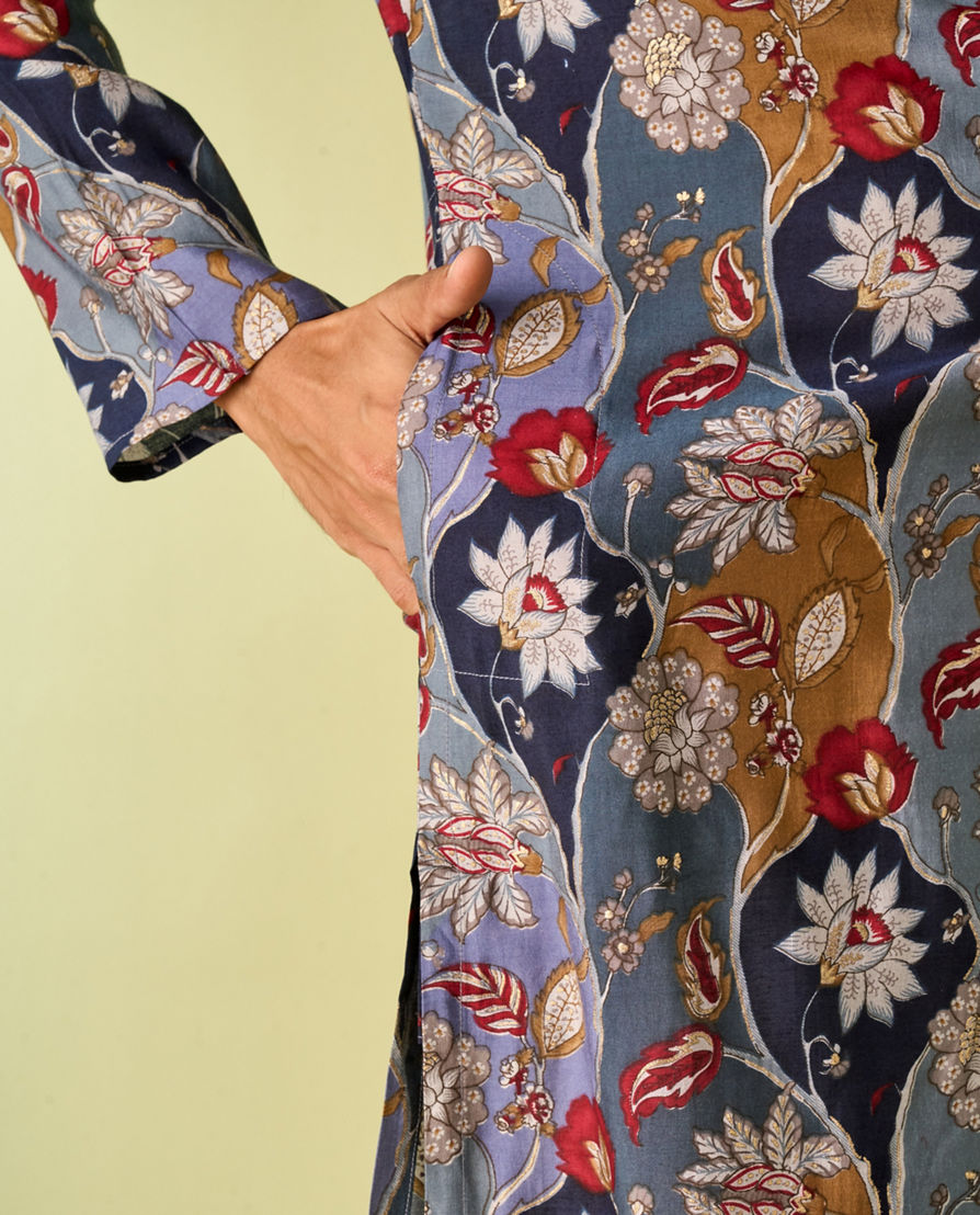 Diwas Men Elegance Enrich Grey Kurta