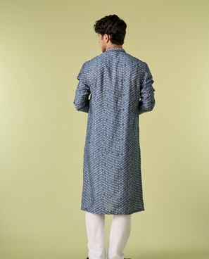Diwas Men Dark Grey Elegance Kurta