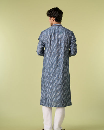 Diwas Men Dark Grey Elegance Kurta