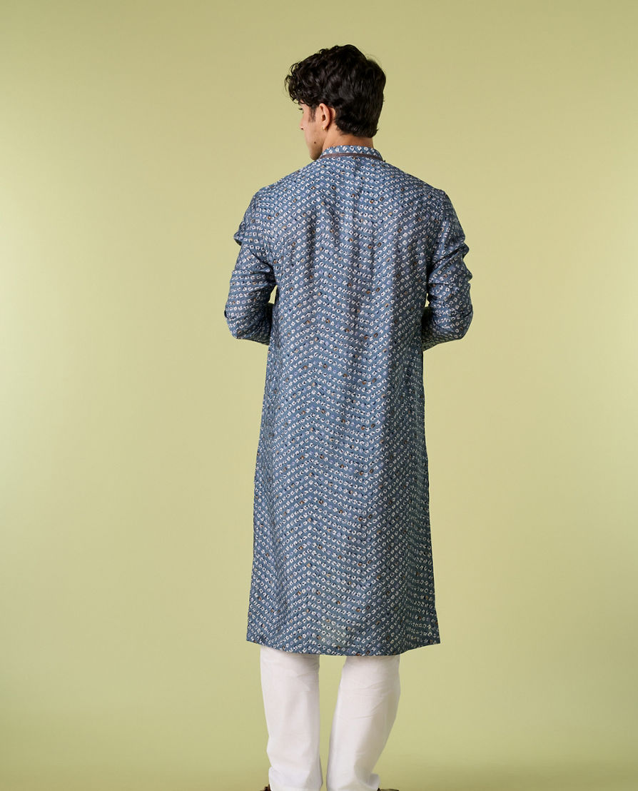 Diwas Men Dark Grey Elegance Kurta