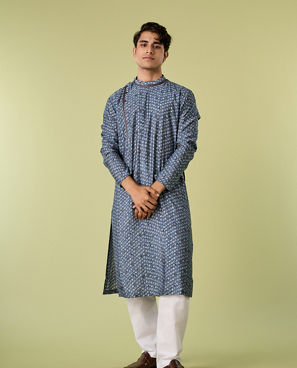 Diwas Men Dark Grey Elegance Kurta