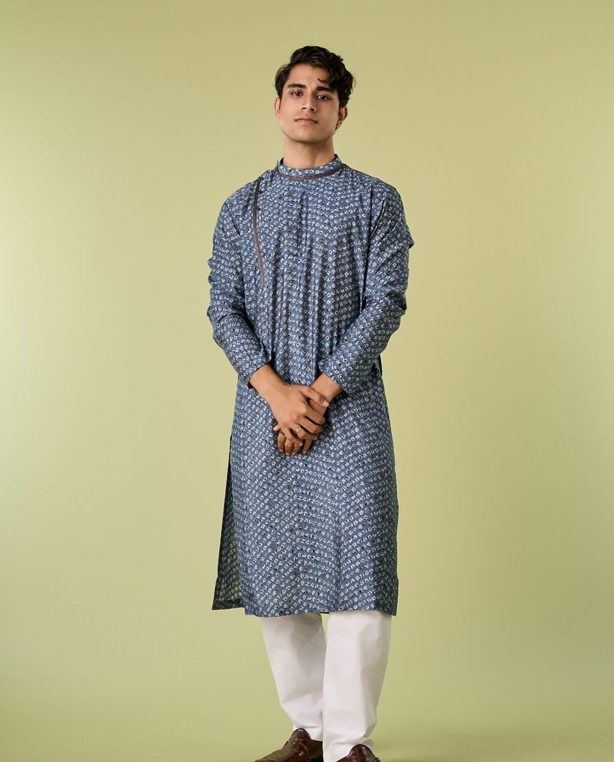Diwas Men Dark Grey Elegance Kurta