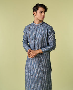 Diwas Men Dark Grey Elegance Kurta
