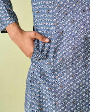 Diwas Men Dark Grey Elegance Kurta