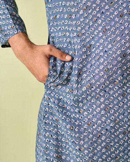 Diwas Men Dark Grey Elegance Kurta