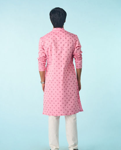 Diwas Men Pink Whims of Grace Kurta Pajama