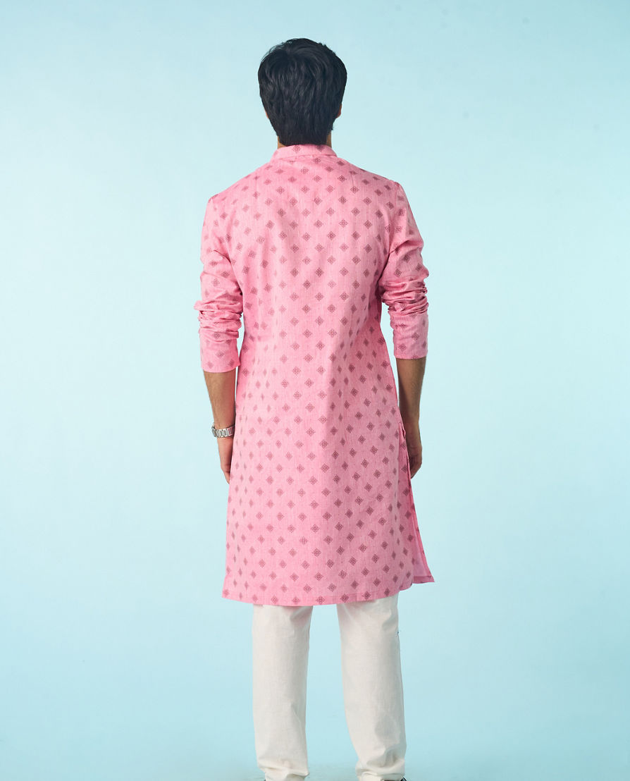 Diwas Men Pink Whims of Grace Kurta Pajama
