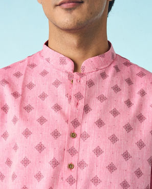 Diwas Men Pink Whims of Grace Kurta Pajama