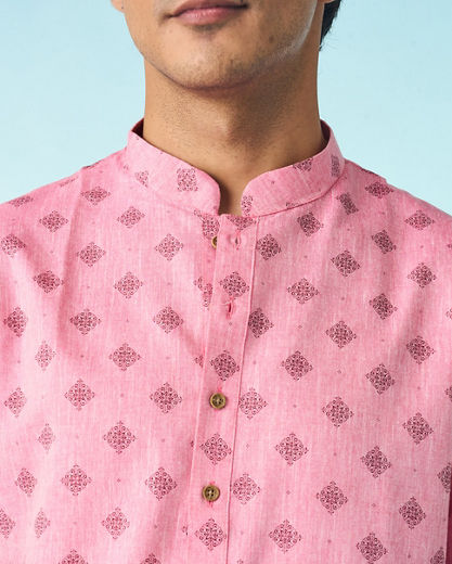 Diwas Men Pink Whims of Grace Kurta Pajama