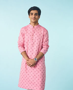 Diwas Men Pink Whims of Grace Kurta Pajama