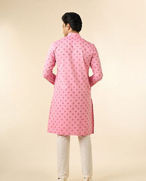 Diwas Men Pink Cotton Elegance Kurta