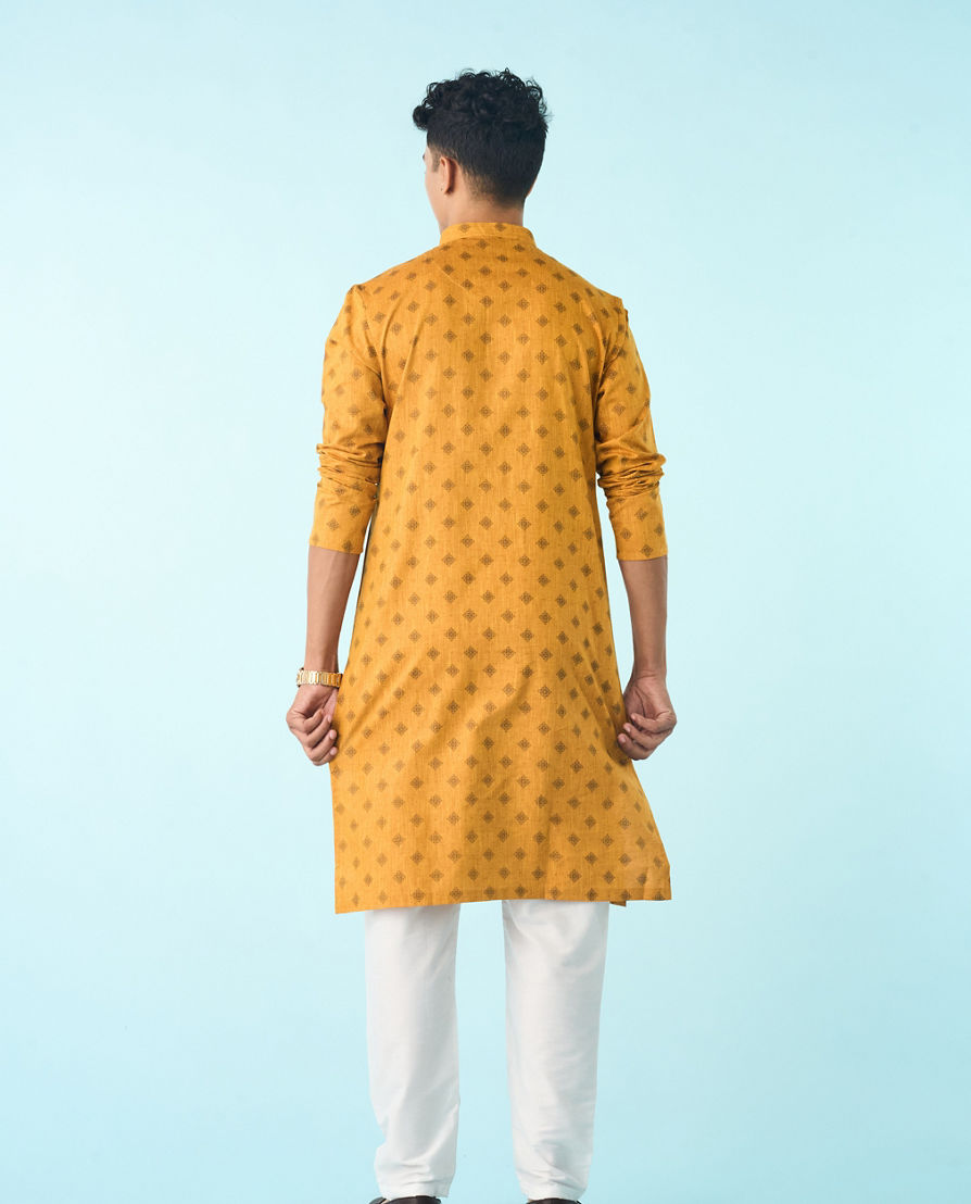 Diwas Men Saffron Sunshine Kurta Pajama