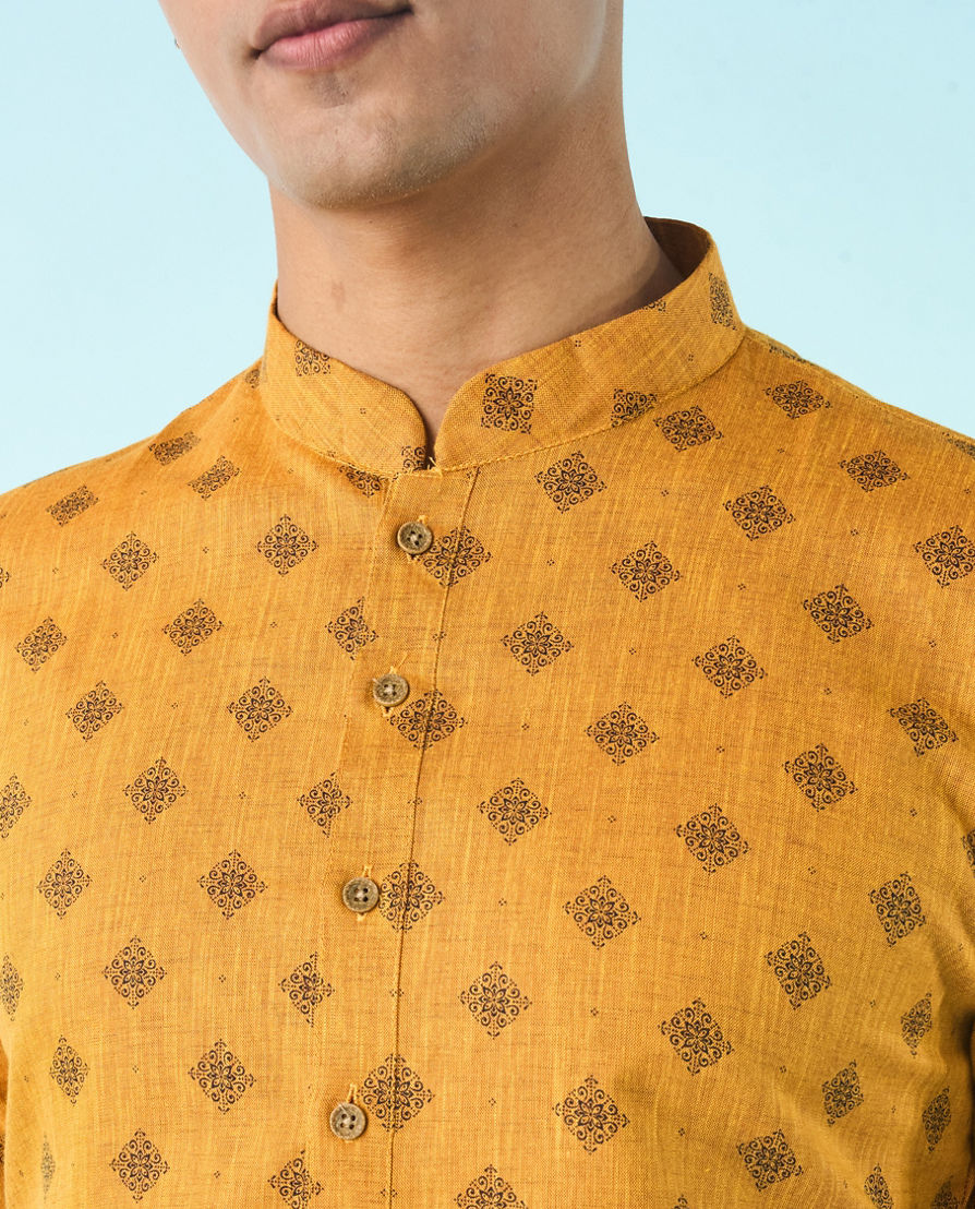 Diwas Men Saffron Sunshine Kurta Pajama
