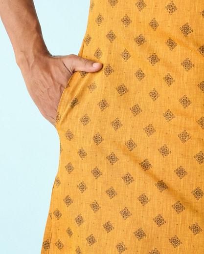 Diwas Men Saffron Sunshine Kurta Pajama