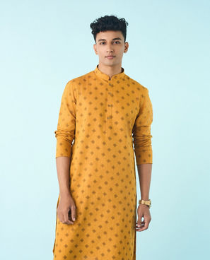 Diwas Men Saffron Sunshine Kurta Pajama