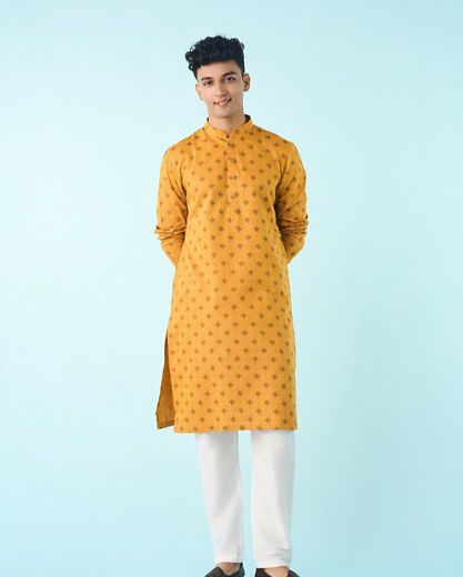 Diwas Men Saffron Sunshine Kurta Pajama