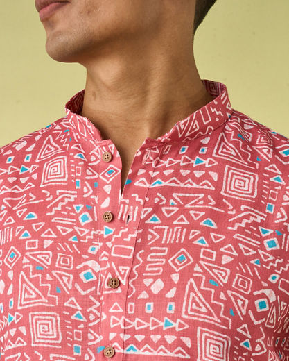 Diwas Men Pink Majesty Kurta Pajama