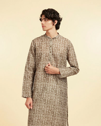 Diwas Men Olive Green Radiance Kurta