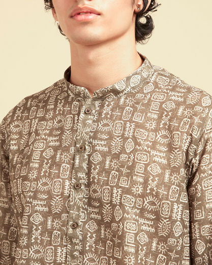 Diwas Men Olive Green Radiance Kurta