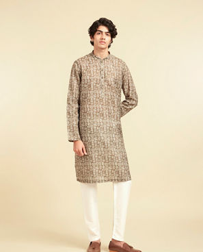 Diwas Men Olive Green Radiance Kurta