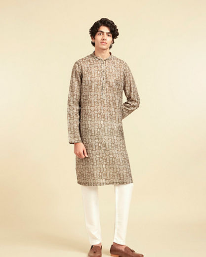 Diwas Men Olive Green Radiance Kurta