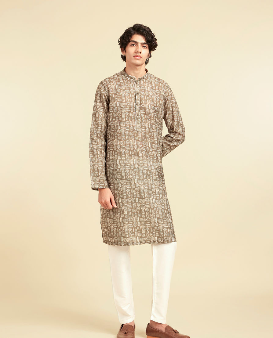 Diwas Men Olive Green Radiance Kurta