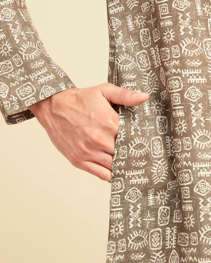 Diwas Men Olive Green Radiance Kurta