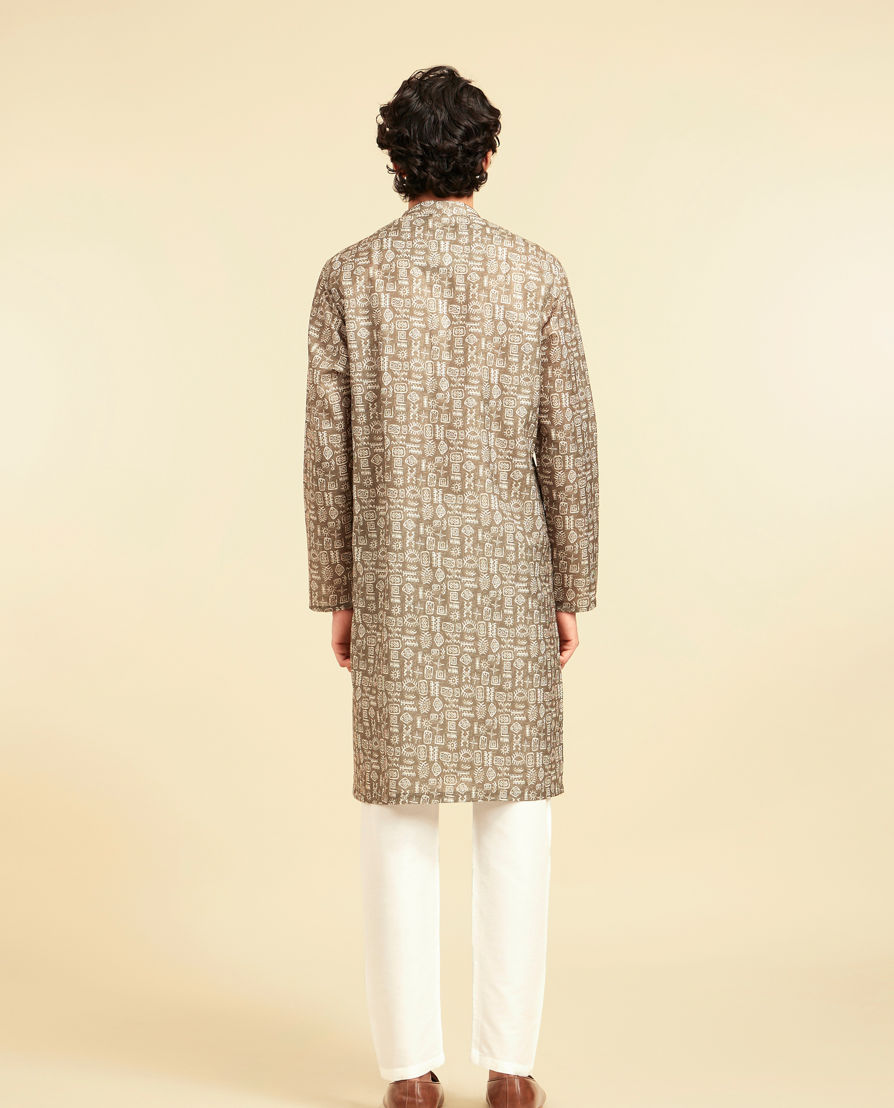 Diwas Men Olive Green Radiance Kurta