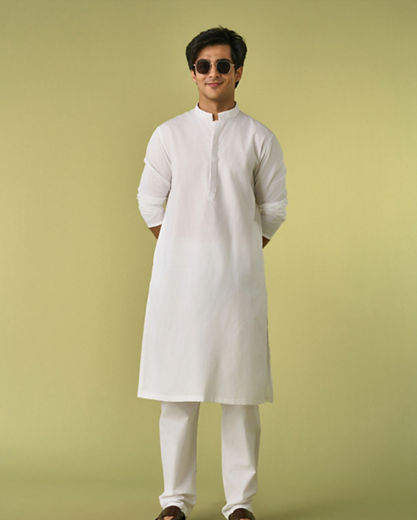Diwas Men Regal White Kurta Pajama