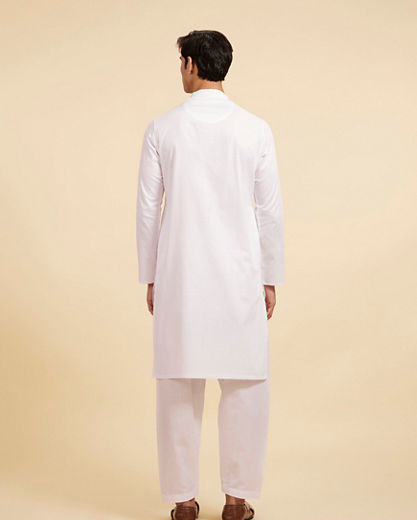 Diwas Men Ice White Plain Classic Kurta