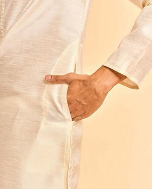 Diwas Men Elegant Cream Kurta