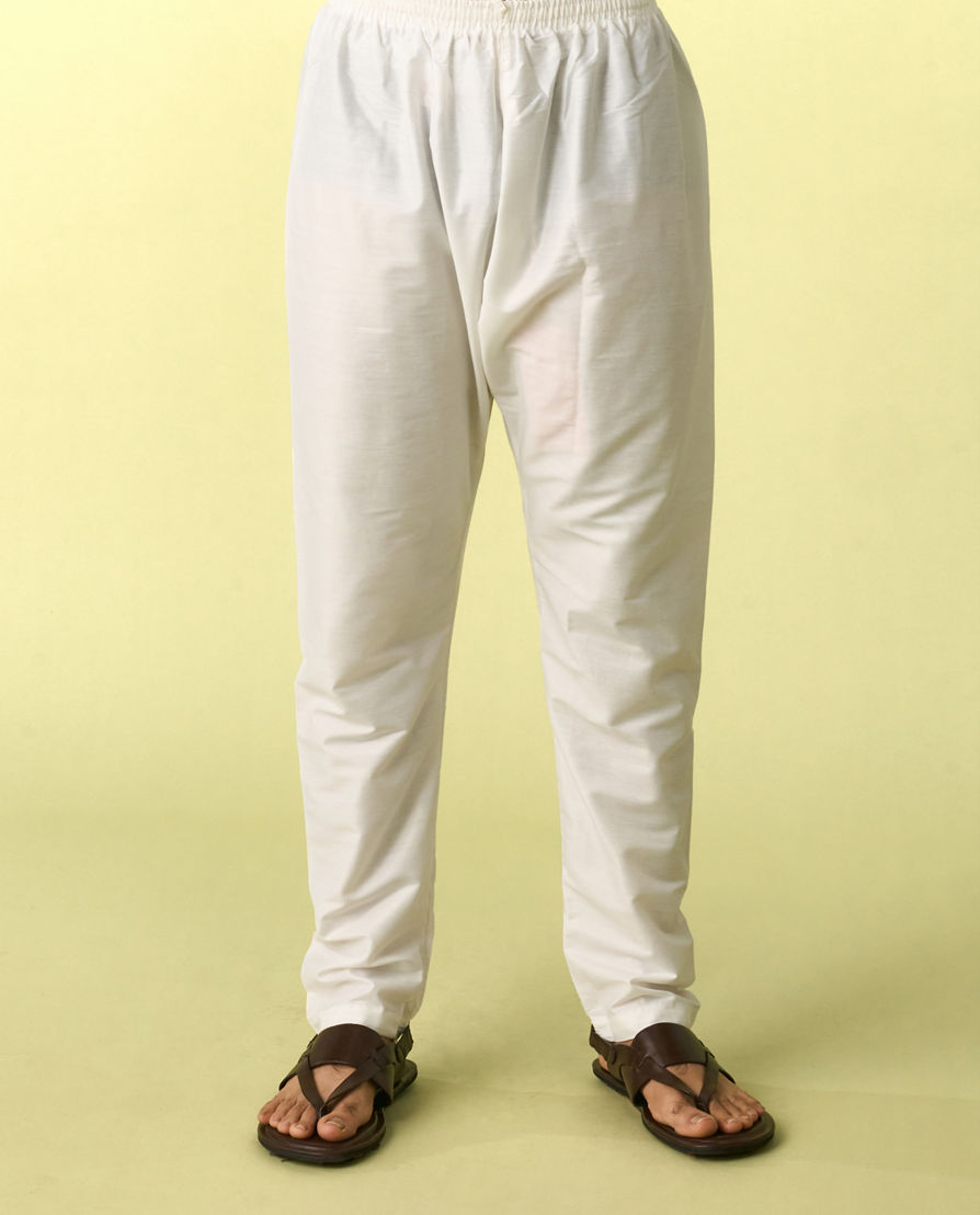 Diwas Men Elegant Greyish Blue Kurta Pajama