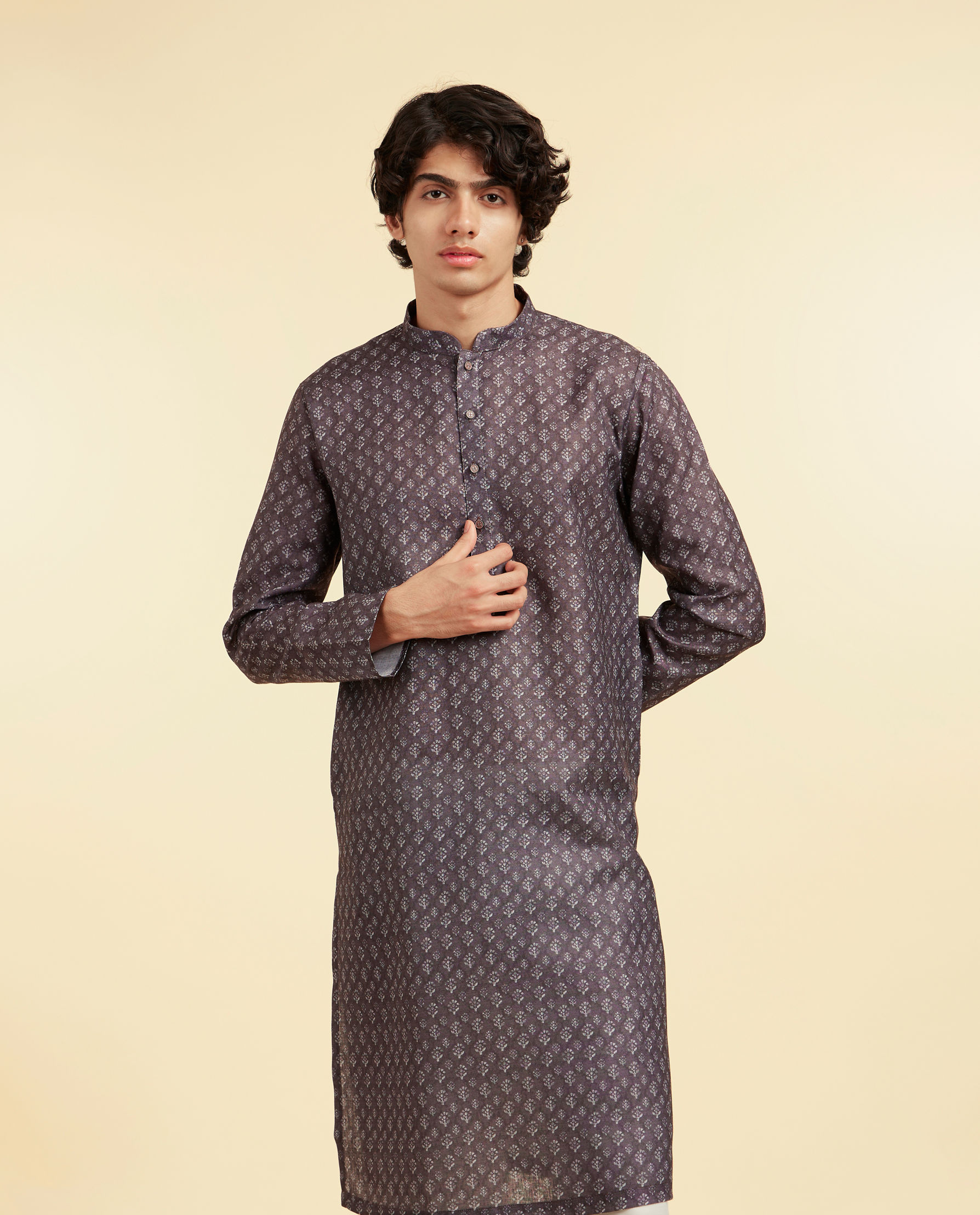 Diwas Men Brown Elegance Kurta