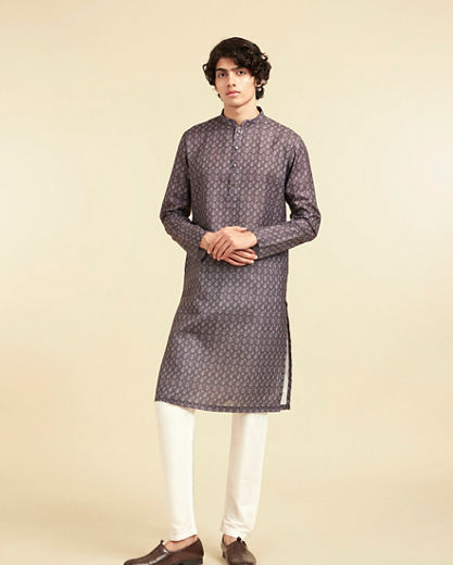 Diwas Men Brown Elegance Kurta