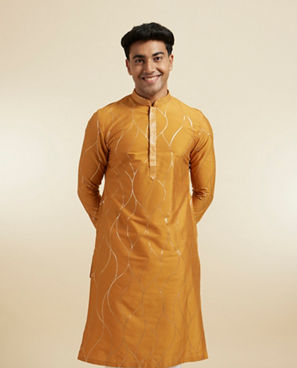 Diwas Men Mustard Delight Kurta