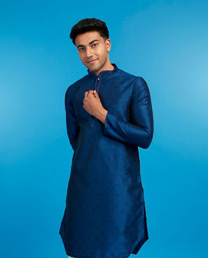 Diwas Men Elegant Dark Blue Kurta
