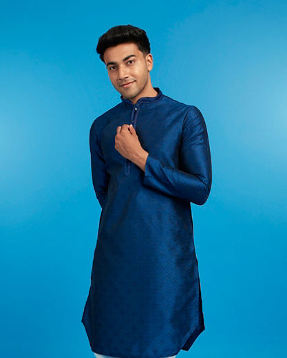 Diwas Men Elegant Dark Blue Kurta