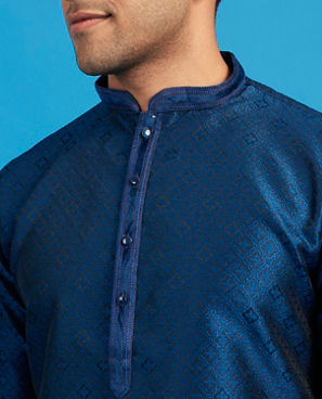 Diwas Men Elegant Dark Blue Kurta