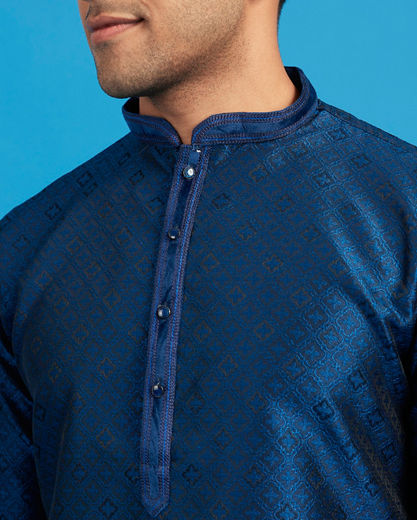 Diwas Men Elegant Dark Blue Kurta