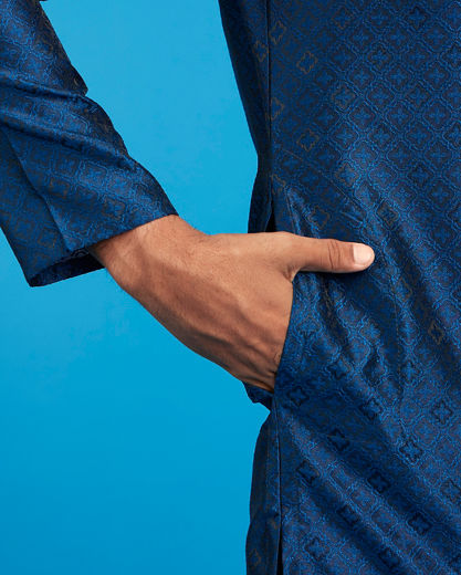 Diwas Men Elegant Dark Blue Kurta