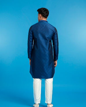Diwas Men Elegant Dark Blue Kurta